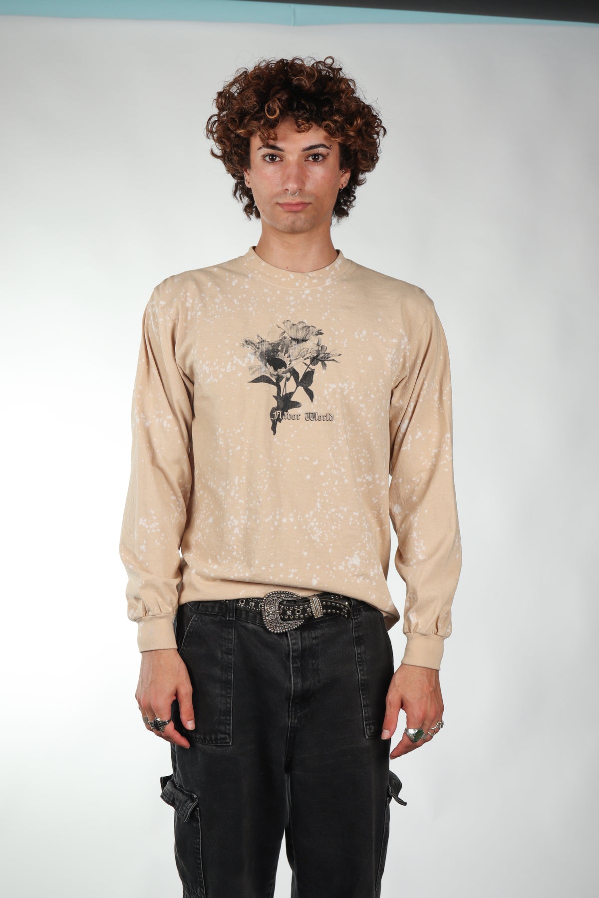 Speckled "Halftone Flower" Longsleeve