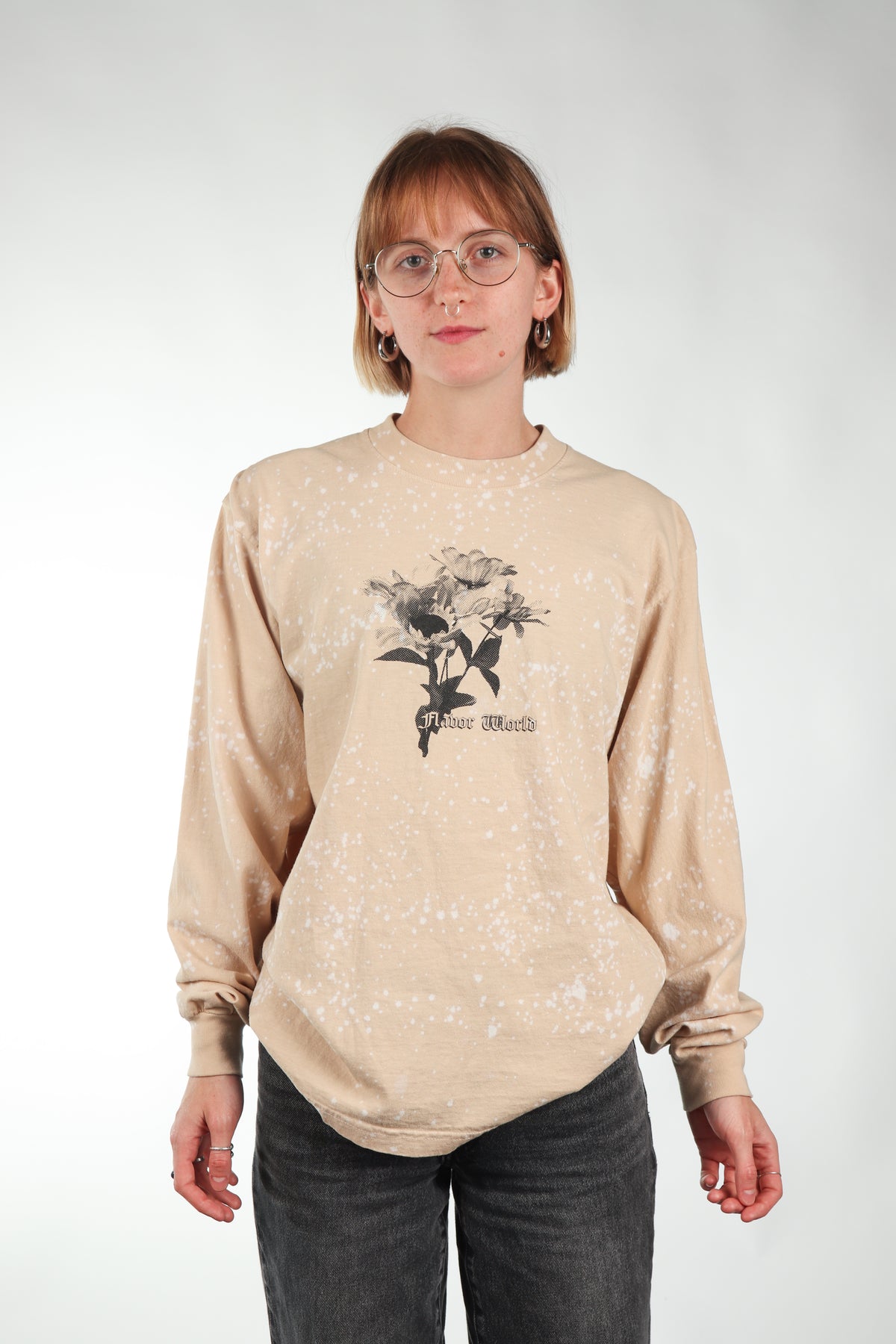 Speckled "Halftone Flower" Longsleeve